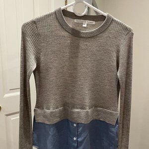 Veronica Beard faux sweater shirt combo size small